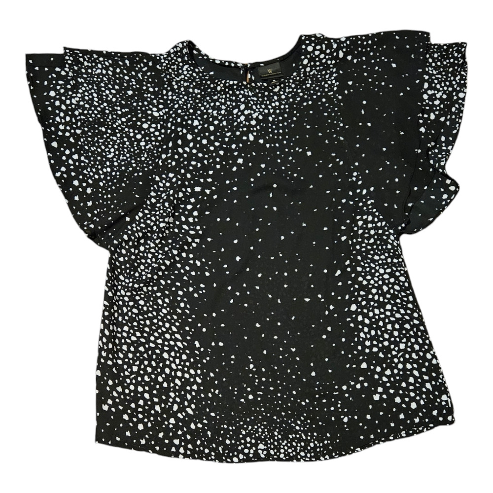 Worthington Small Short Flutter Sleeve Shirt